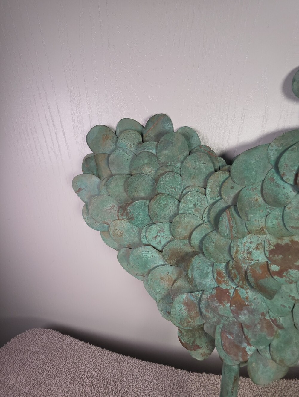 Decorative Green Patina Metal Rooster Yard Or Wall Art - Picture 5 of 13
